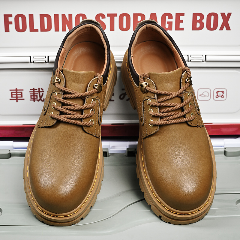 Genuine Leather Men Business Shoes Lace Up Male Oxfords Footwear Basic Formal Wedding Men's Dress Shoes Non-Slip Walking Shoes