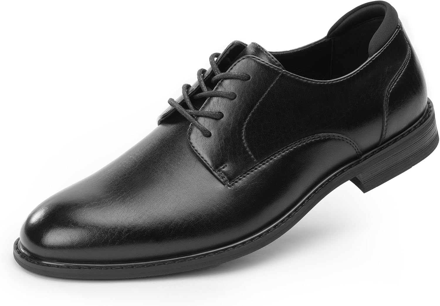 Men's Oxfords Classic Dress Lace Up Shoes, Leather Lined, Heel Pad Design For Formal Occasions