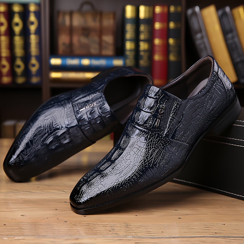 Mens Plus Size Elegant Loafers - Comfy Pu Leather, Anti-slip Sole, Perfect For Business Casual