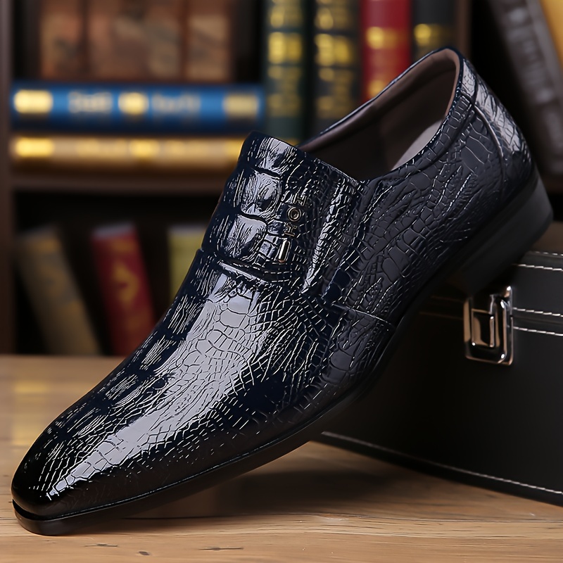 Mens Plus Size Elegant Loafers - Comfy Pu Leather, Anti-slip Sole, Perfect For Business Casual