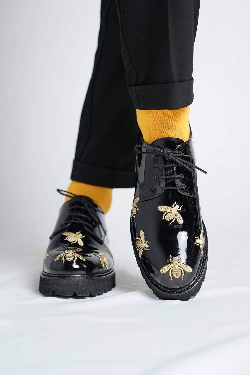 Leather Black Bee Shoes