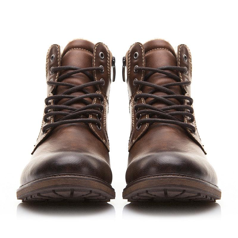 Lace up retro snow boots