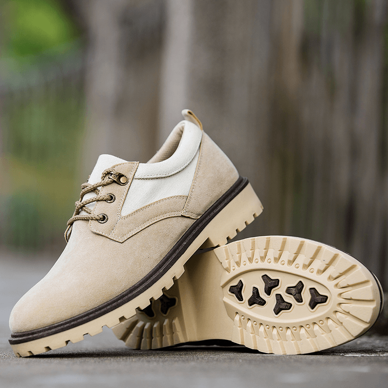 Men Breathable Suede Vintage Non Slip Comfy Sole Short Boots Casual Business Shoes