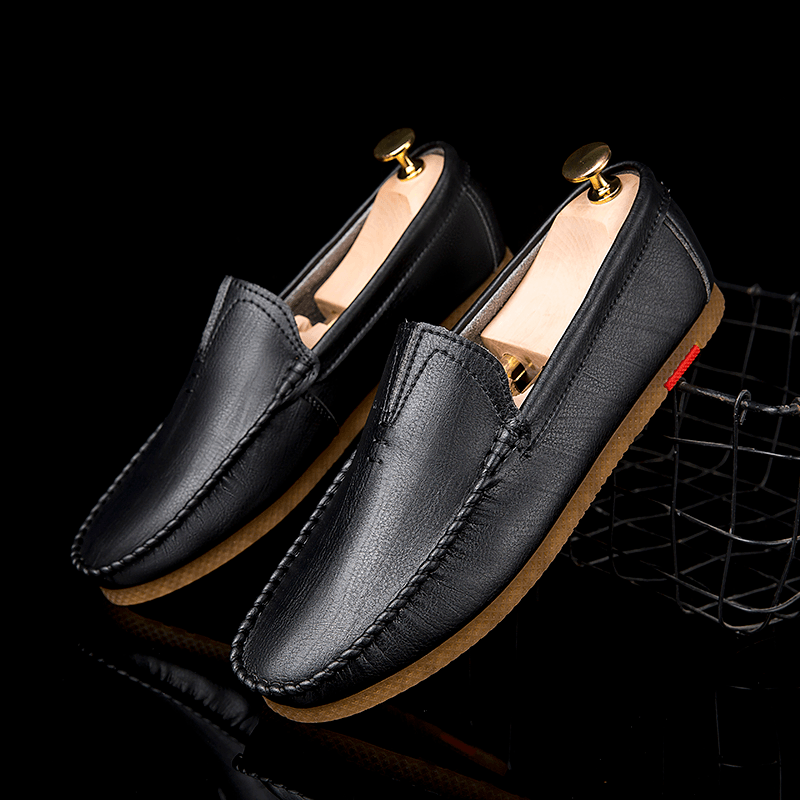 Men Microfiber Breathable Comfy Bottom Slip on Driving Casual Leather Loafers Shoes
