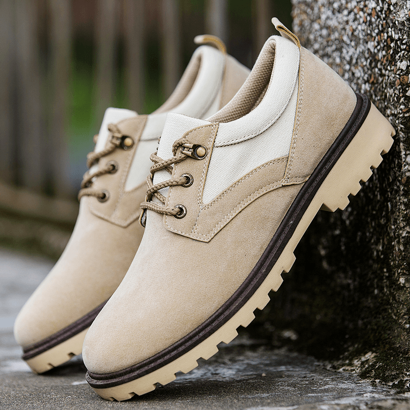 Men Breathable Suede Vintage Non Slip Comfy Sole Short Boots Casual Business Shoes