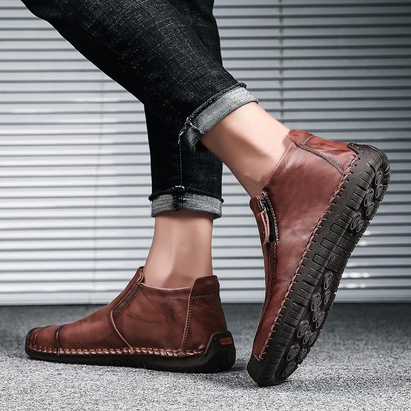 Men of high men's shoes by hand for outdoor leisure shoes boots