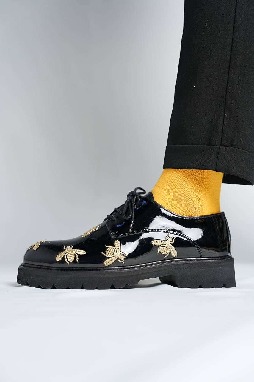 Leather Black Bee Shoes