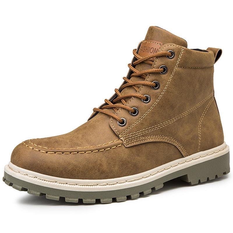 men's Martin boots trend high-top men's boots locomotive British men's shoes leather tooling boots students