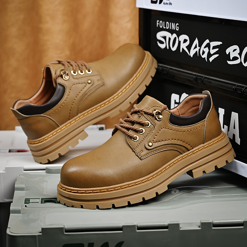 Genuine Leather Men Business Shoes Lace Up Male Oxfords Footwear Basic Formal Wedding Men's Dress Shoes Non-Slip Walking Shoes