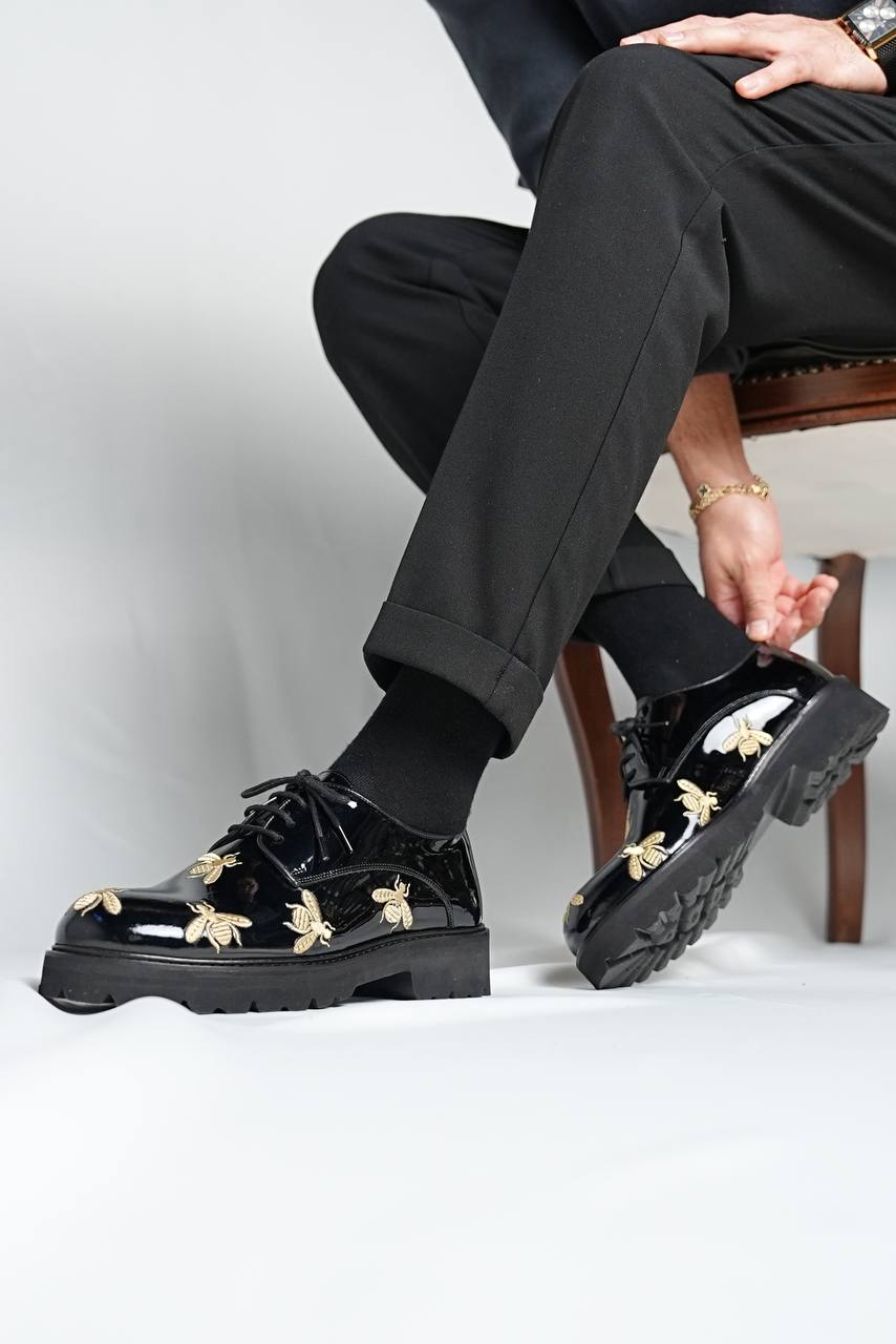 Leather Black Bee Shoes