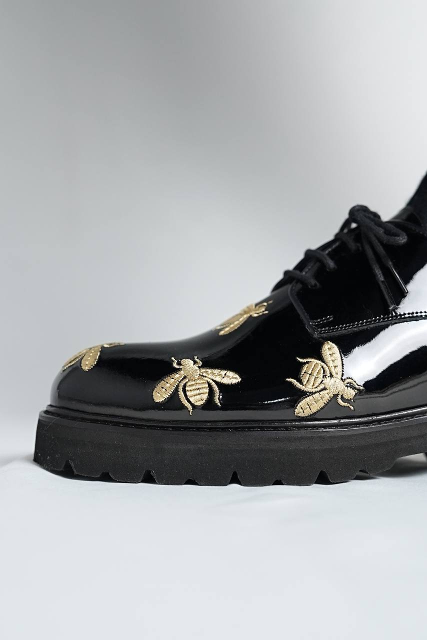 Leather Black Bee Shoes