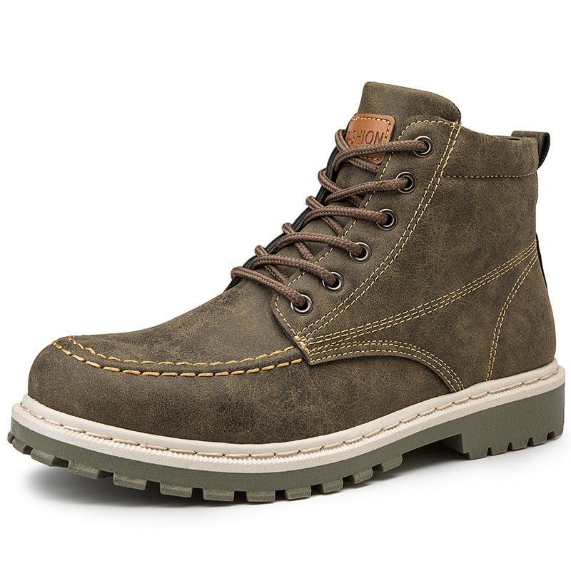 men's Martin boots trend high-top men's boots locomotive British men's shoes leather tooling boots students