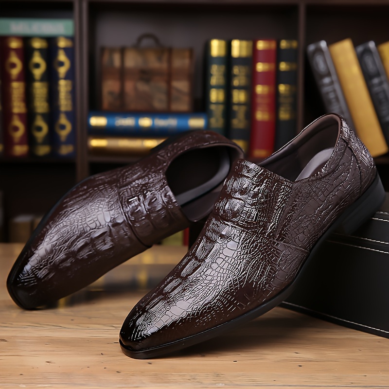 Mens Plus Size Elegant Loafers - Comfy Pu Leather, Anti-slip Sole, Perfect For Business Casual