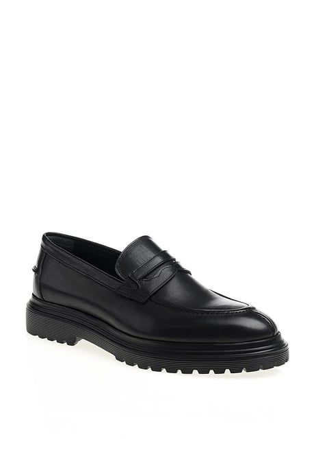 Leather  Black Loafer Shoes