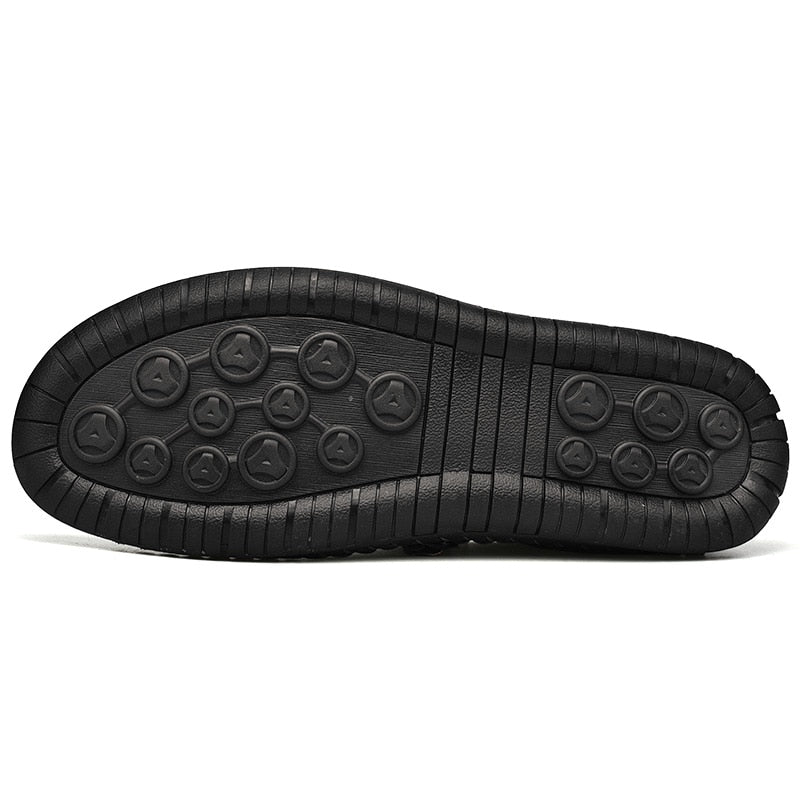 Comfortable Leather Casual Slip On Men Loafers Split Leather Shoes