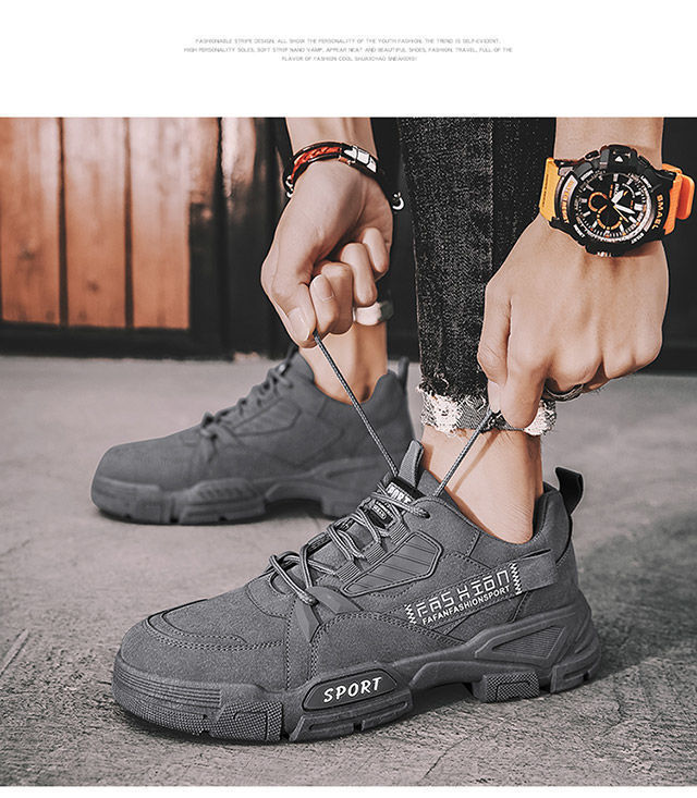Platform Sneakers for Men Breathable Casual Walking Sports