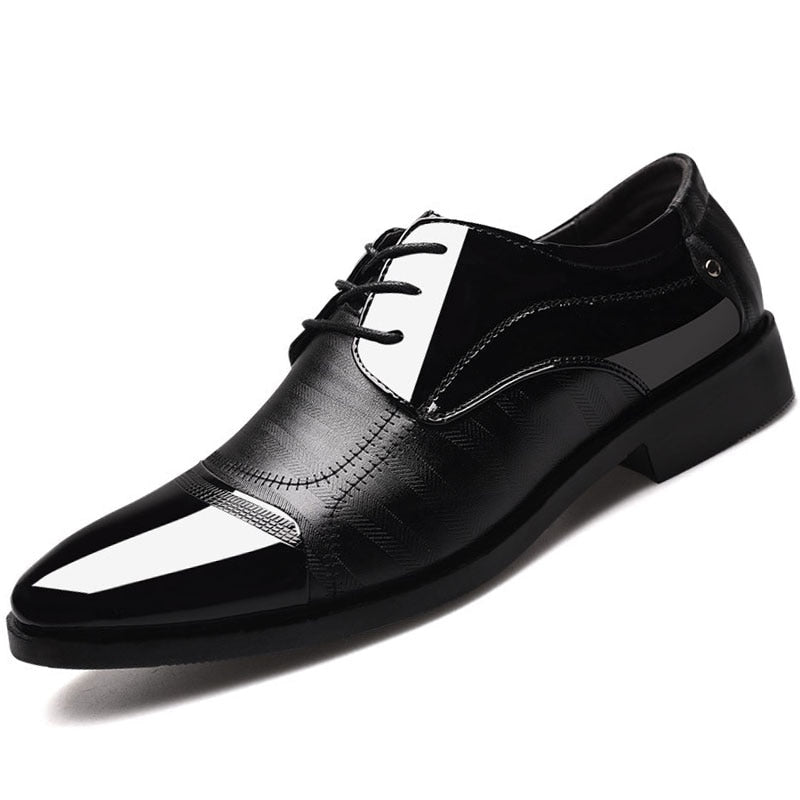 Business Oxford Shoes Men Breathable Leather Shoes Rubber Formal Dress Shoes