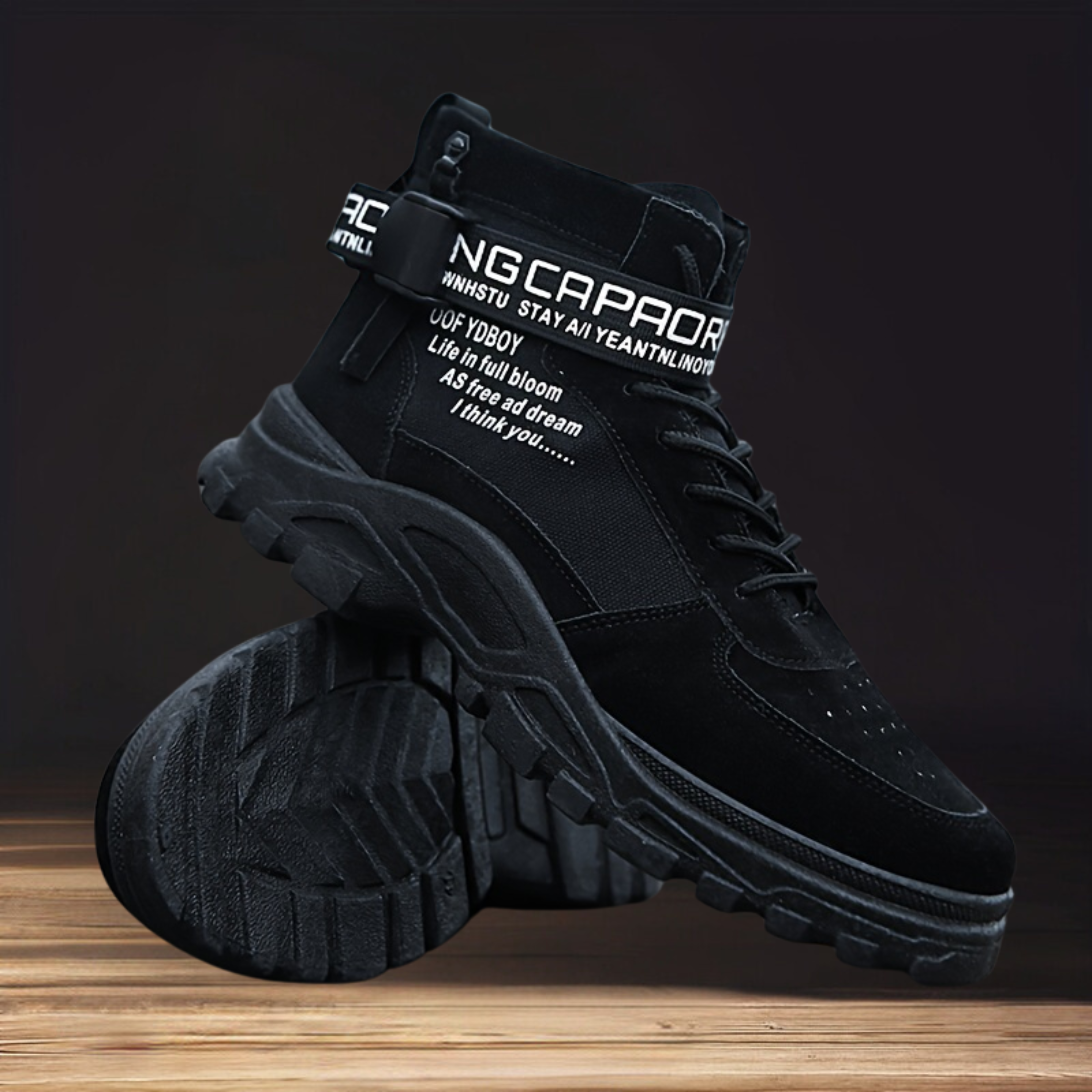 High non-slip lace-up boots