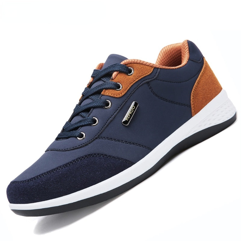 Men New Lace-Up Microfiber Leather Tenis Casual Shoes