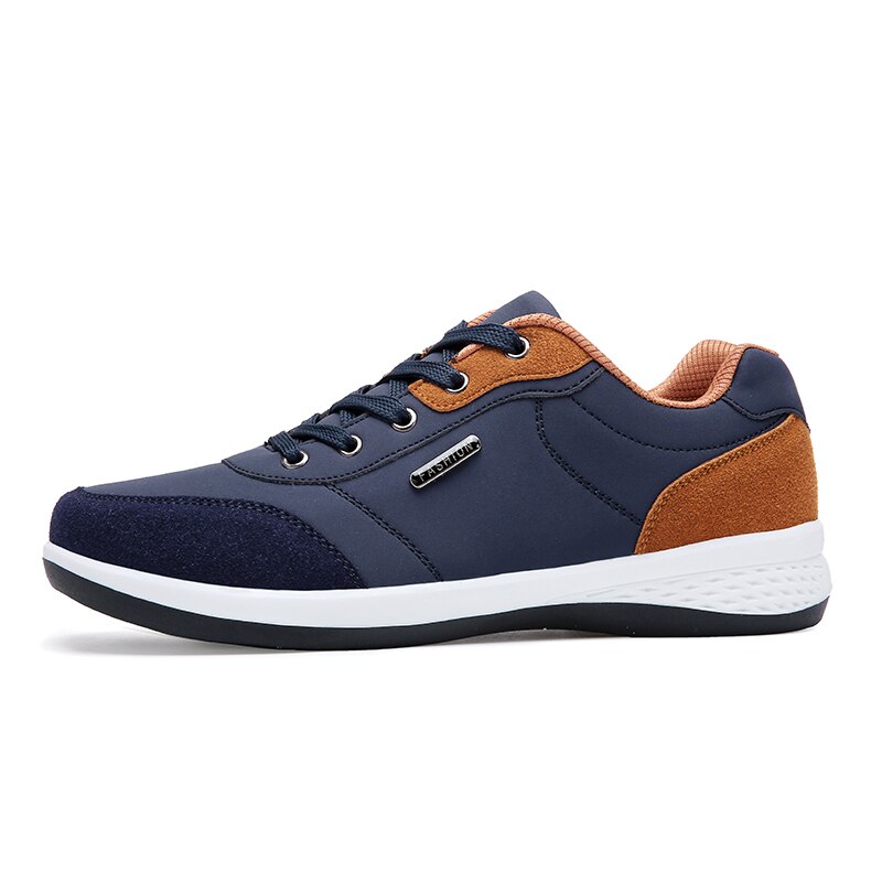 Men New Lace-Up Microfiber Leather Tenis Casual Shoes