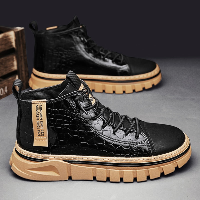 Non-Leather Shoes Men Comfortable Sneakers Men Waterproof Non-Slip Outdoor