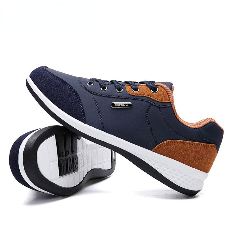 Men New Lace-Up Microfiber Leather Tenis Casual Shoes