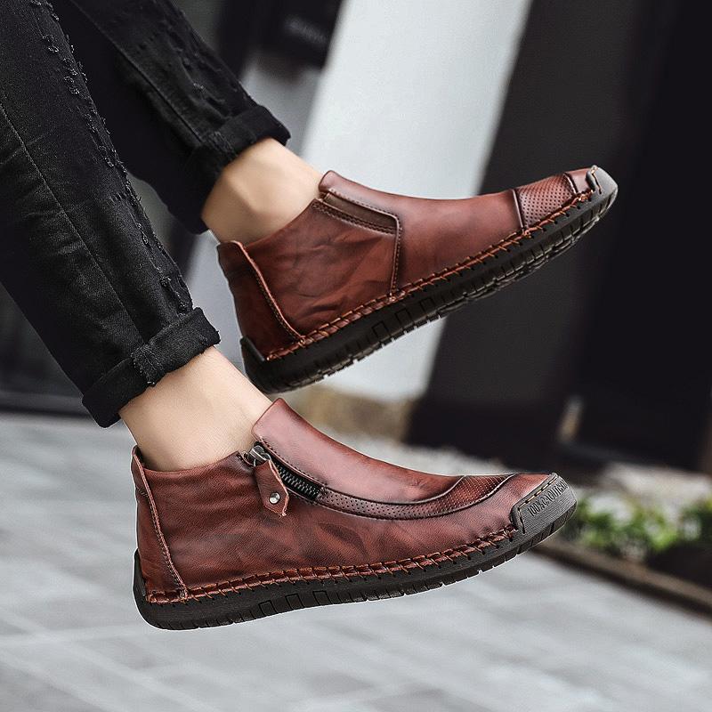 Men of high men's shoes by hand for outdoor leisure shoes boots