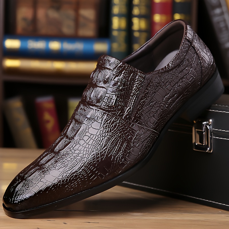 Mens Plus Size Elegant Loafers - Comfy Pu Leather, Anti-slip Sole, Perfect For Business Casual