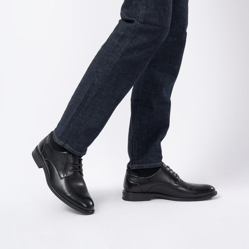 Men's Oxfords Classic Dress Lace Up Shoes, Leather Lined, Heel Pad Design For Formal Occasions