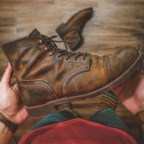 Thick Heel Male Martin Boots Round Toe Thickened Boots