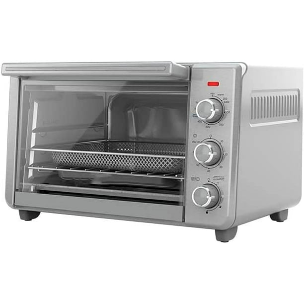 Horno Tostador Black and Decker con Freidora de Aire Plateado TO3217SS