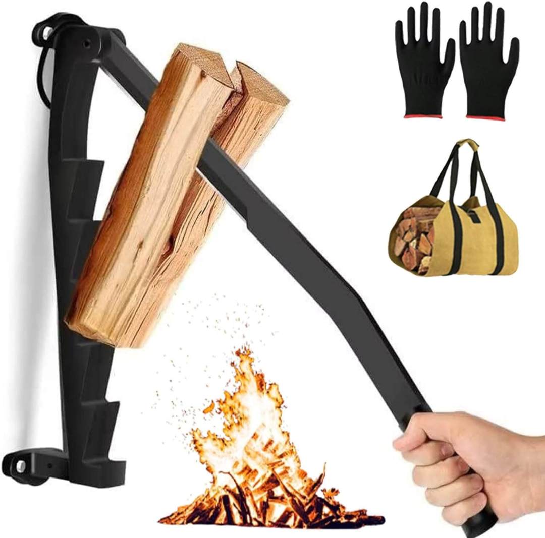 Wall Mounted Firewood Kindling Splitter