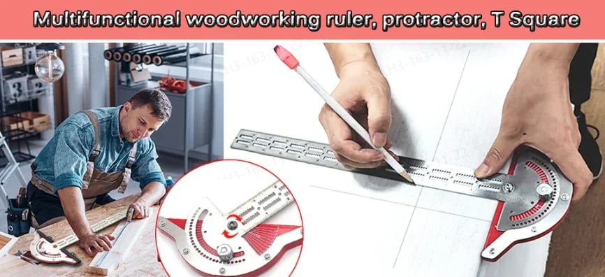 Ultra-Precision Ruler Square T-shaped Woodworking Scriber