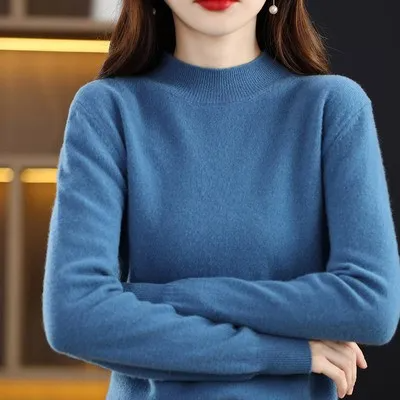 Suéter tricotado 100% lã premium