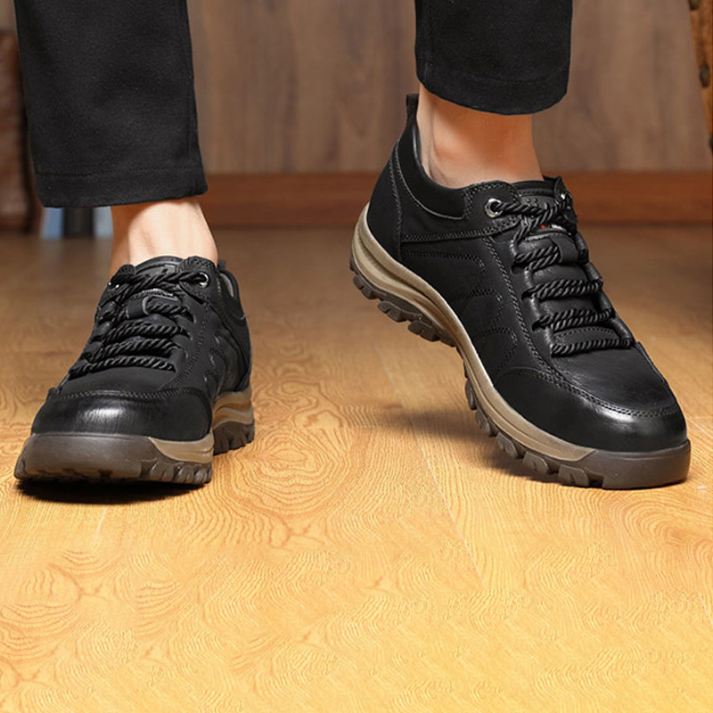 Zapatos de senderismo de cuero cosidos a mano para hombre – Olivoslindo