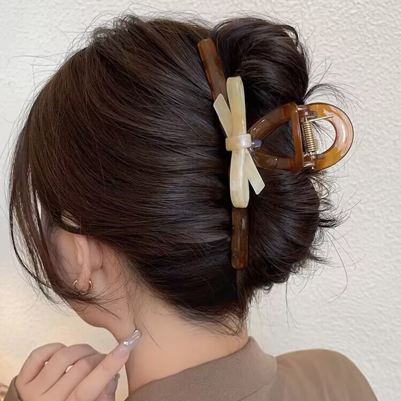Bow tie scrunchy clip quality simple hair clips hair accessories