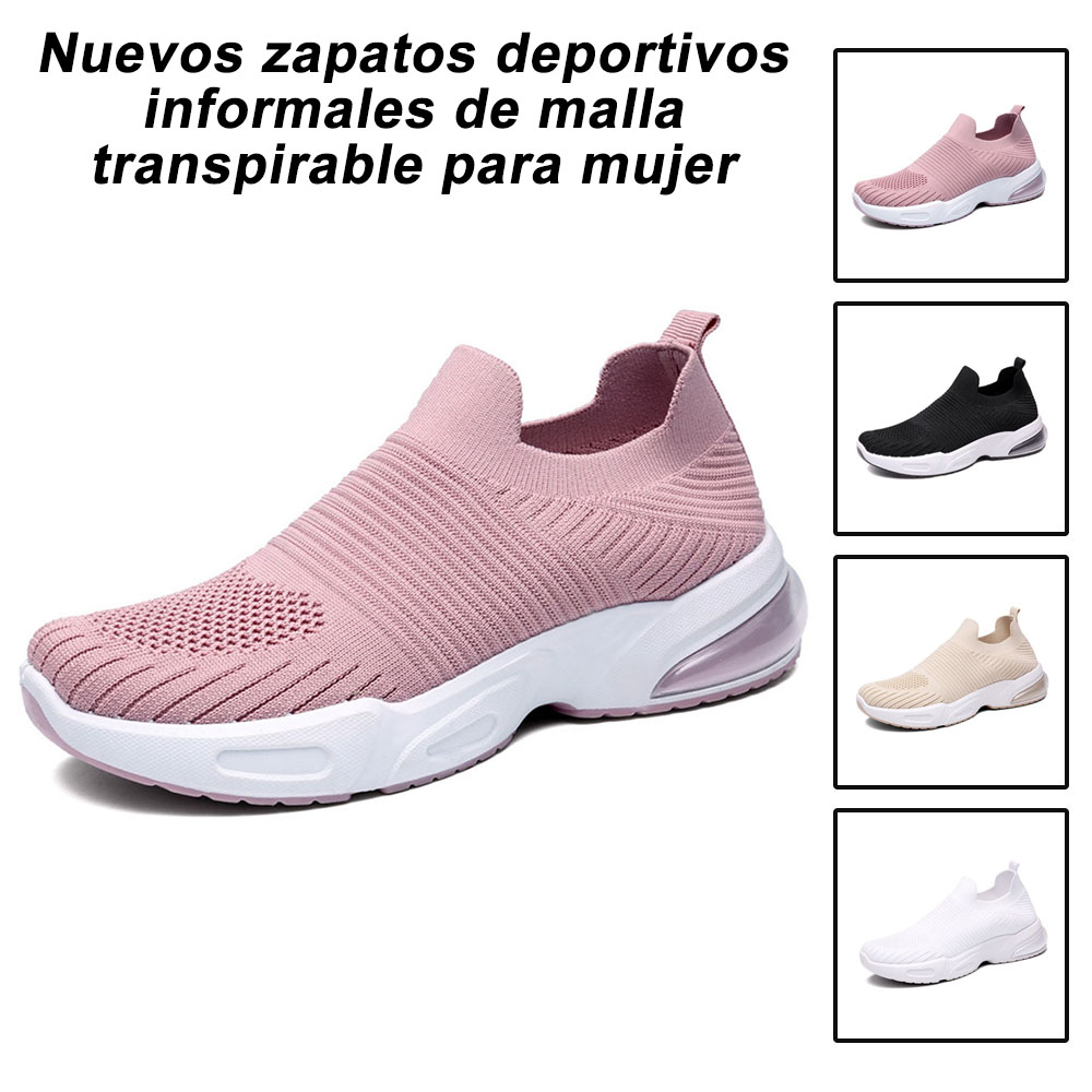 Nuevos Zapatos Cómodos Informales Ligeros con Punta De Malla