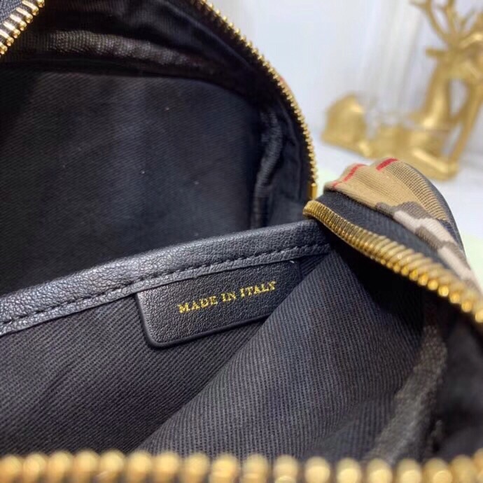 bb Vintage Check Cotton Camera Bag Neutral For Women, Women's Bags 7.7in/19.5cm