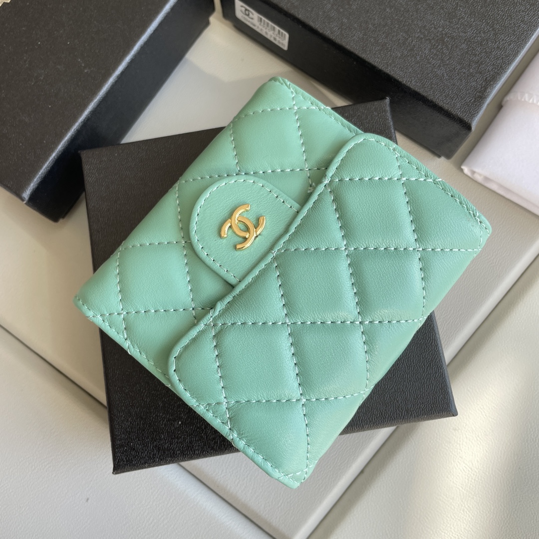 cc Small Classic Flap Wallet Mint Bag For Women 10.5cm/4.1in