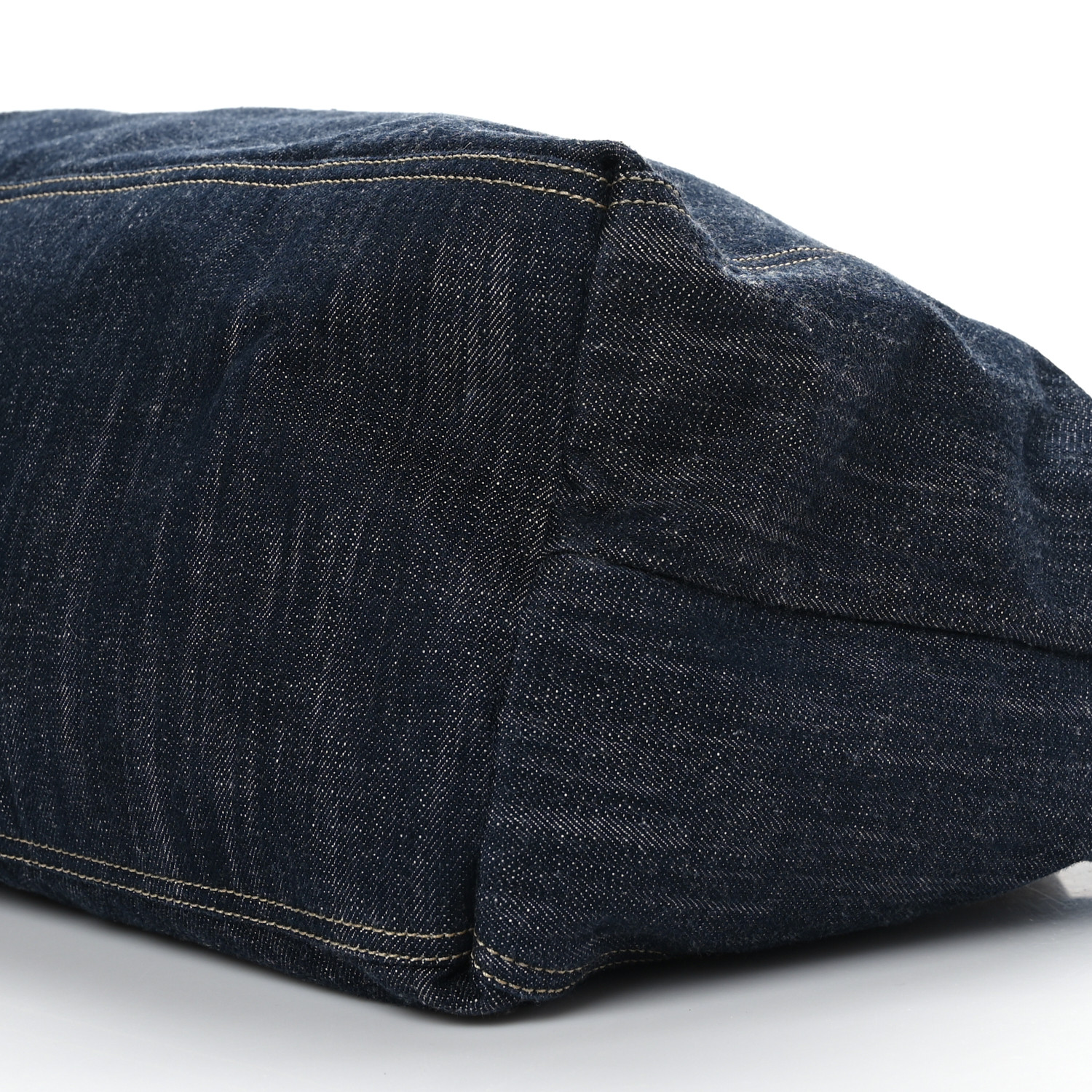 CC DARK BLUE DENIM XL GIANT COCO CABAS TOTE BAG