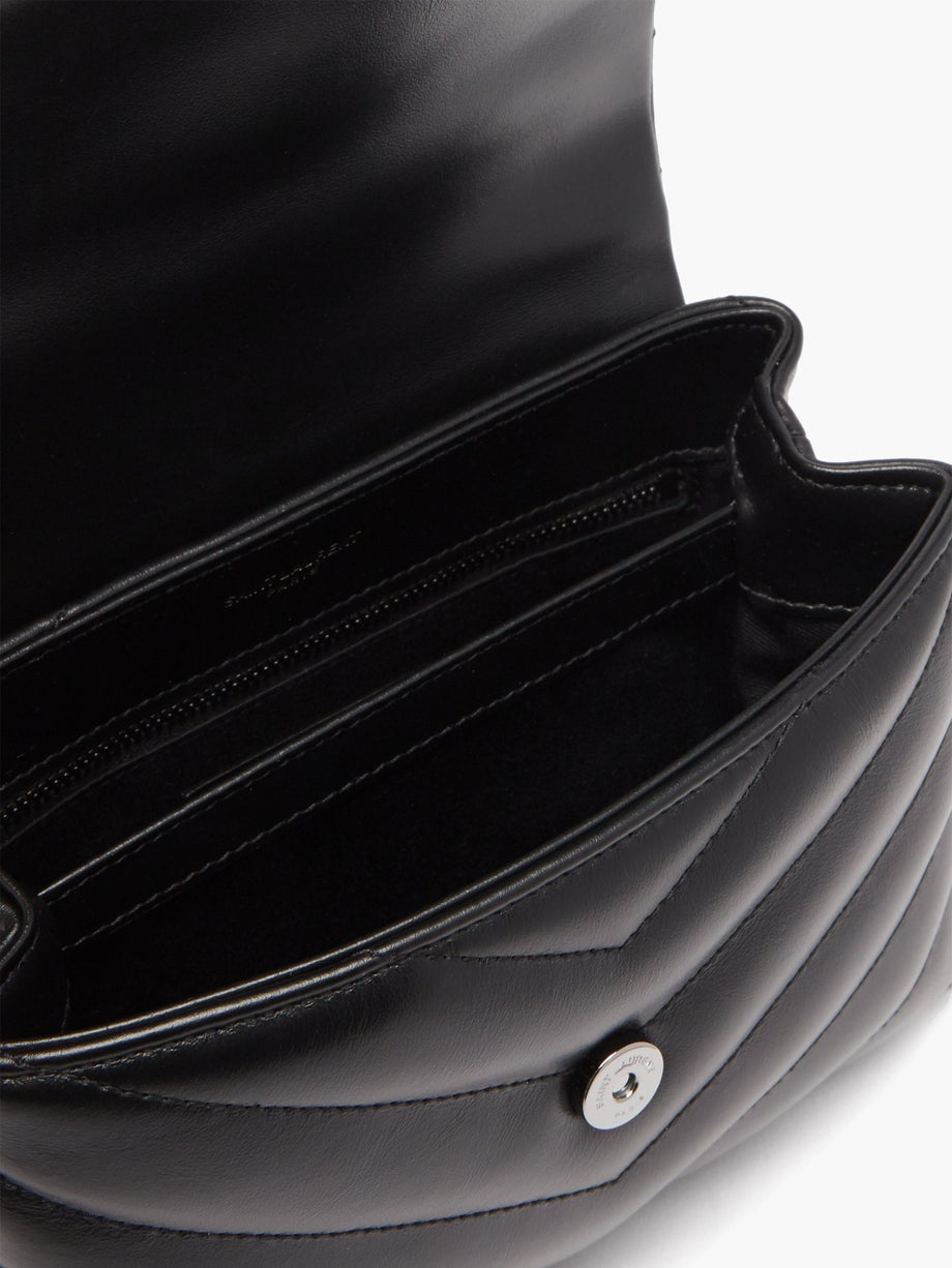 Y small Toy Loulou Leather Crossbody Bag ?C Black