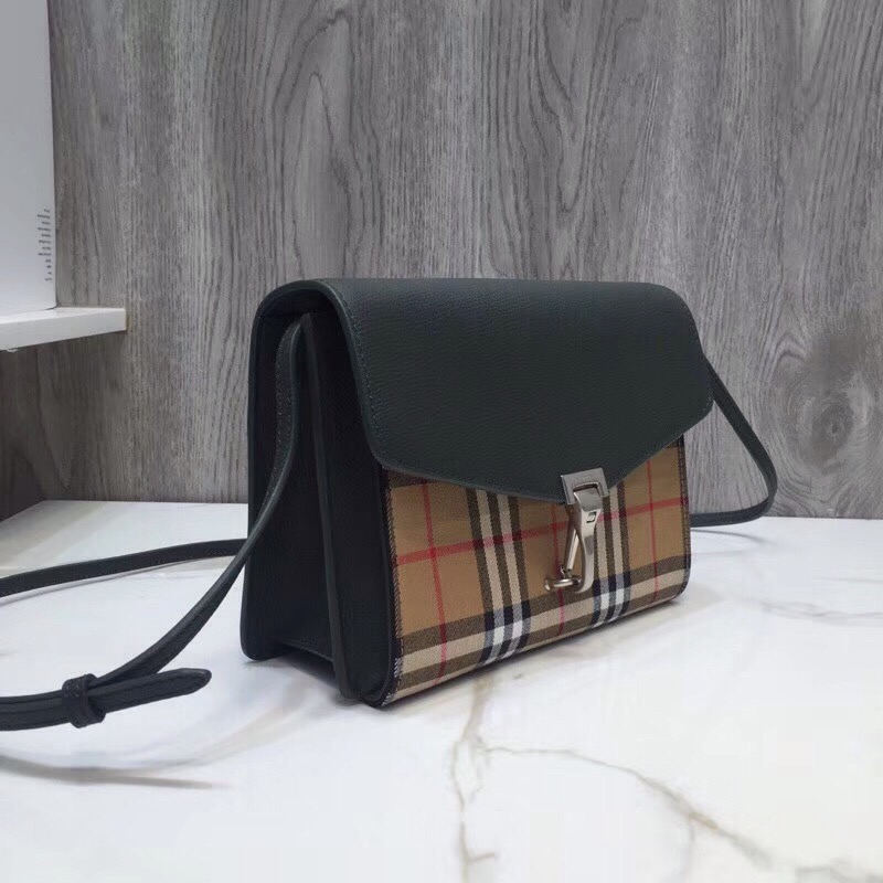 bb Small Vintage Check And Crossbody Bag Grey For Women, Women's Bags 9in/24cm