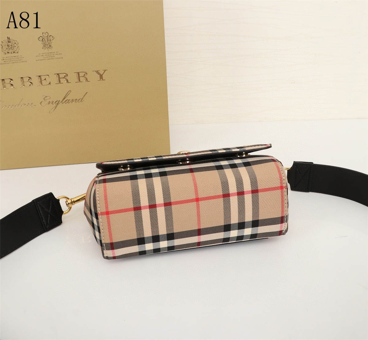 bb Vintage Check And Small Crossbody Bag Archive Beige For Women, Women's Bags 7.1in/18cm 80264541
