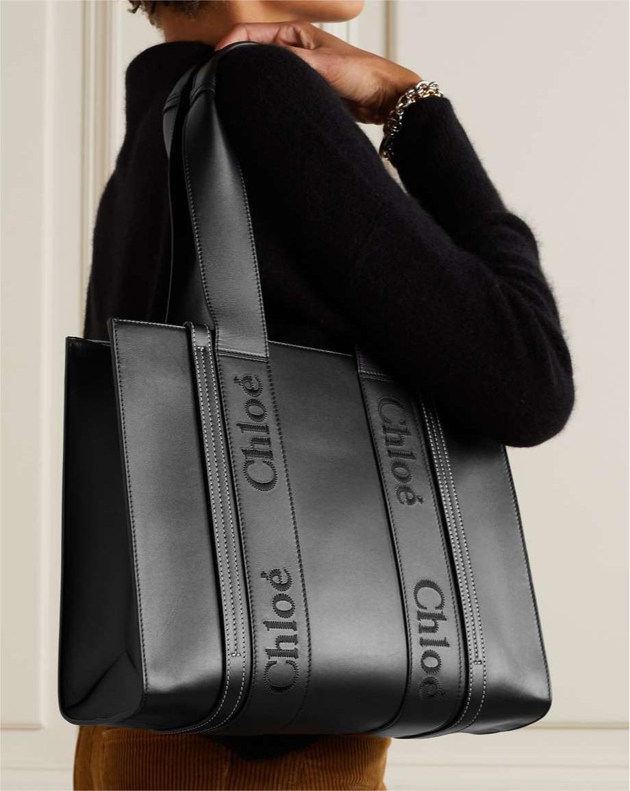 CHL Woody medium embroidered leather tote Bag