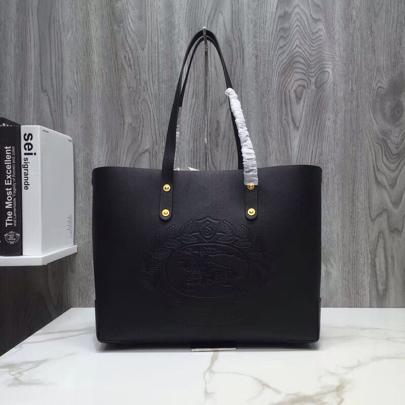 bb Small Embossed Crest Tote Black For Women, Women's Bags 13.8in/35cm