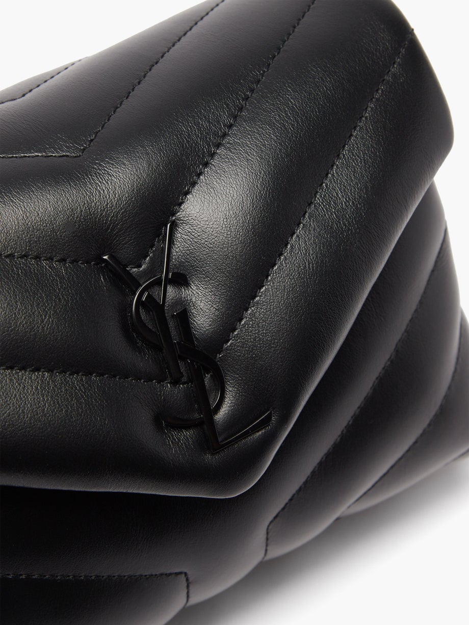 Y small Toy Loulou Leather Crossbody Bag ?C Black