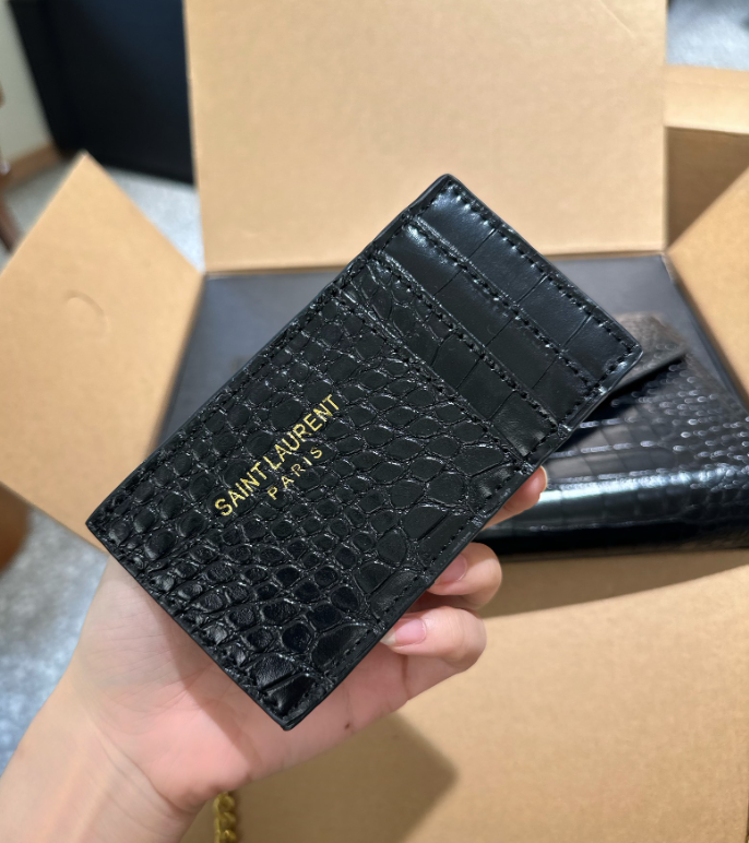 Y Uptown Leather Clutch  White