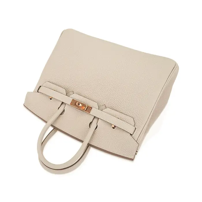 H Birkin 35 Craie Togo Palladium Hardware rose gold