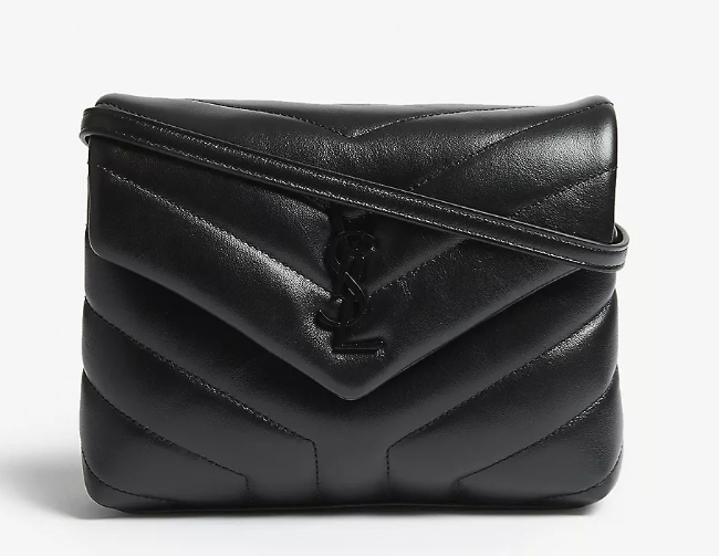 Y small Toy Loulou Leather Crossbody Bag ?C Black
