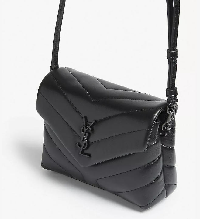 Y small Toy Loulou Leather Crossbody Bag ?C Black